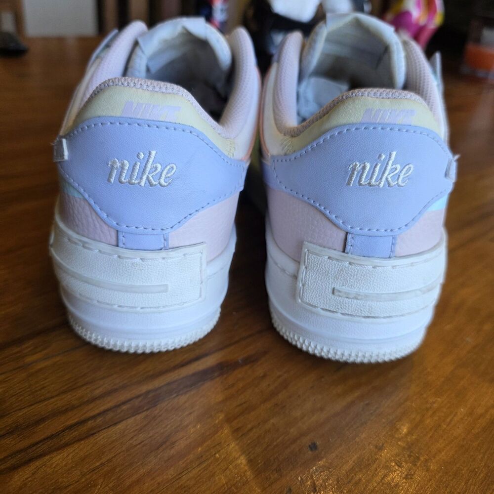 Nike Women's Air Force 1 Shadow sneakers 2020 Size 8.5 pastel summit CI0919-106 - Picture 3 of 8